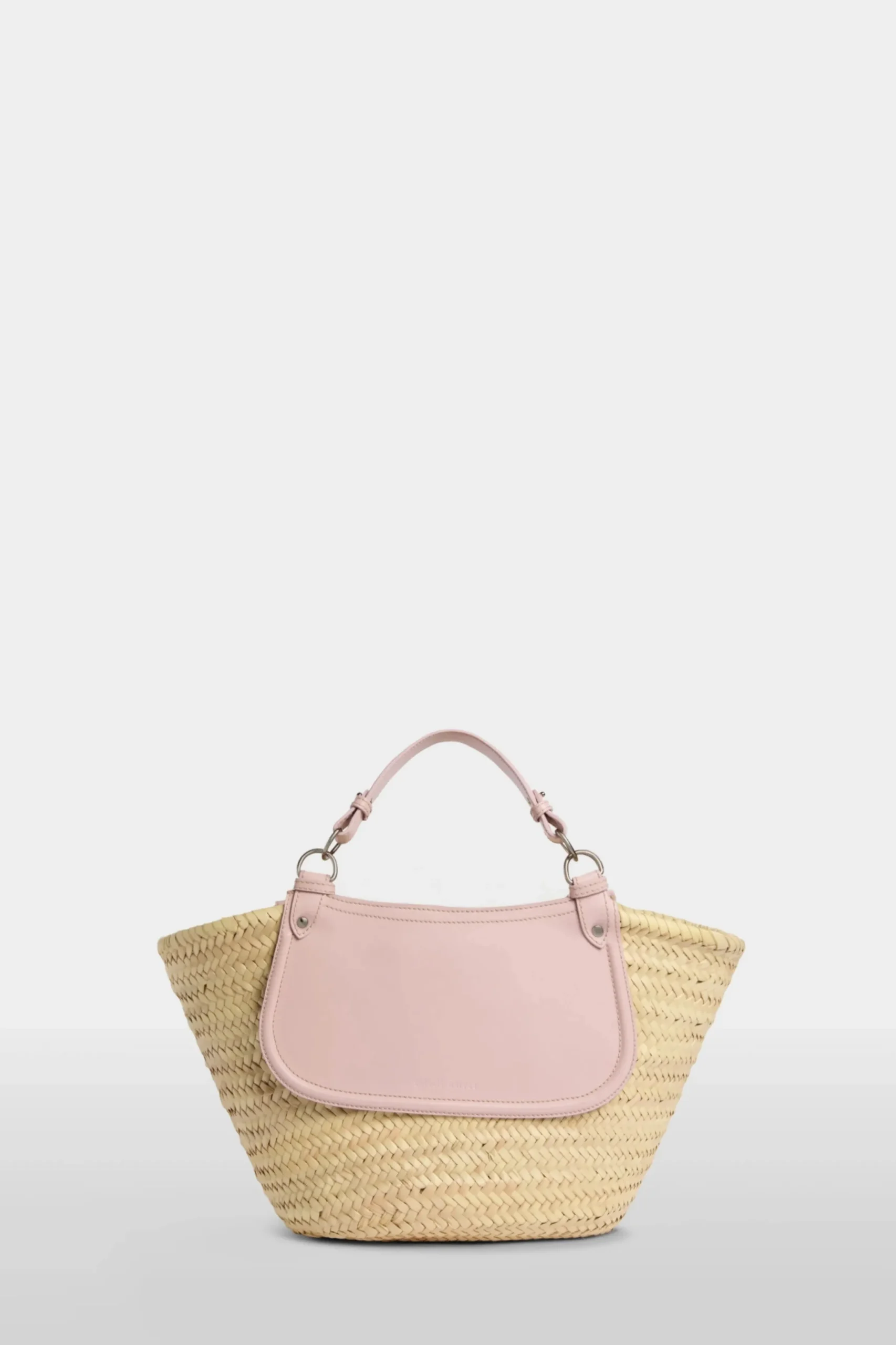 Borsa di Paglia Grande Rosa