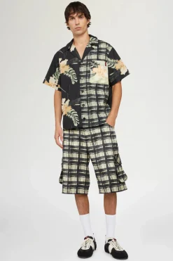Camicia stampa Floreale e Quadri