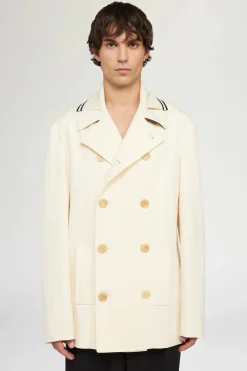 Cappotto Doppiopetto Crema