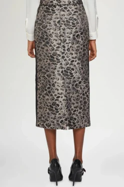 Gonna Midi Stampa Animalier