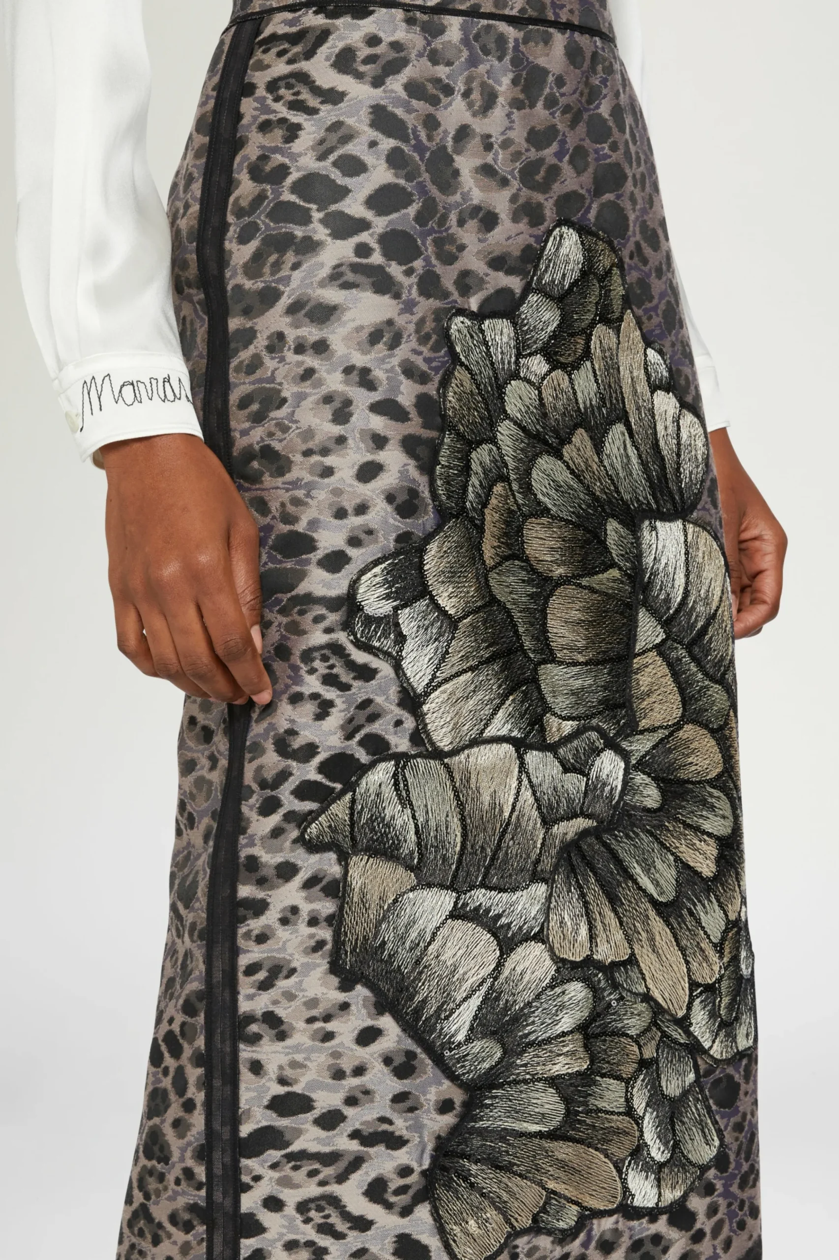 Gonna Midi Stampa Animalier