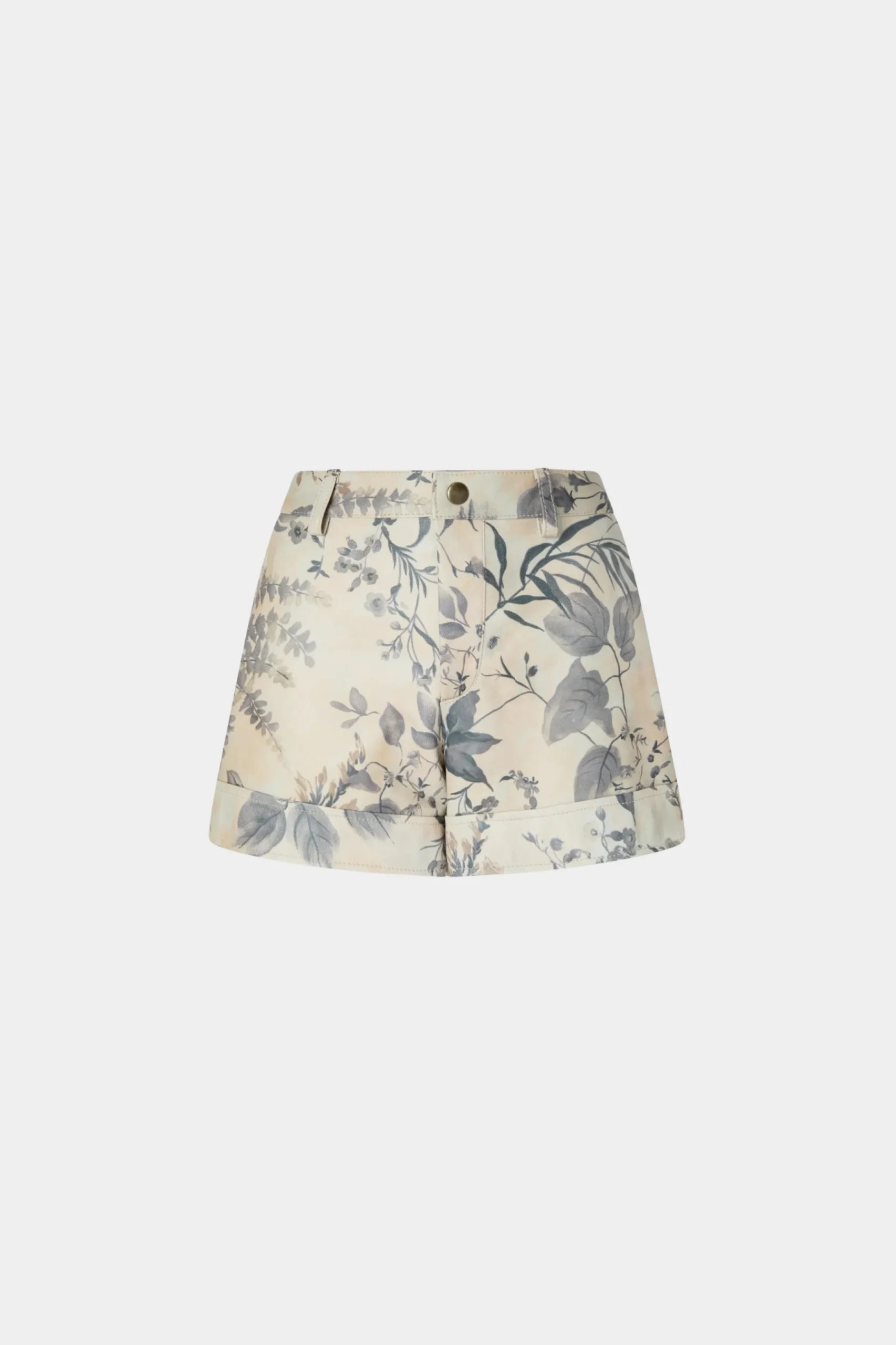 Pantaloncini di Pelle Stampa Tropicale