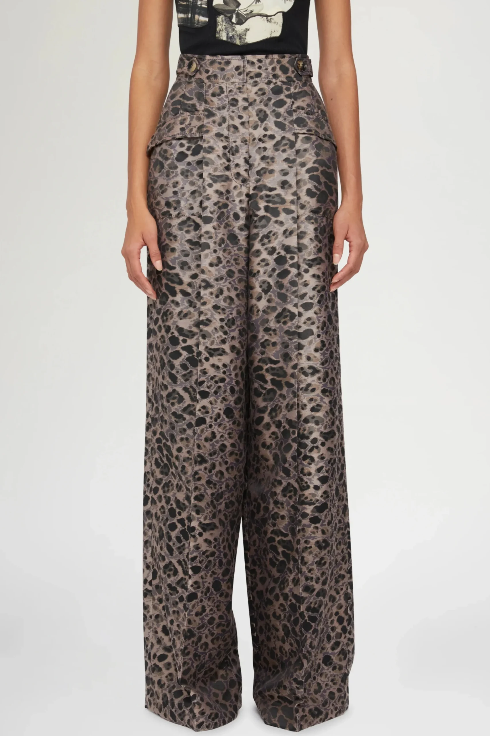 Pantaloni Palazzo Stampa Animalier