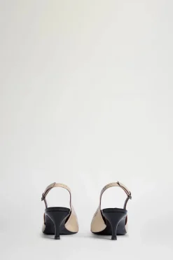 Slingback Nere & Ecrù