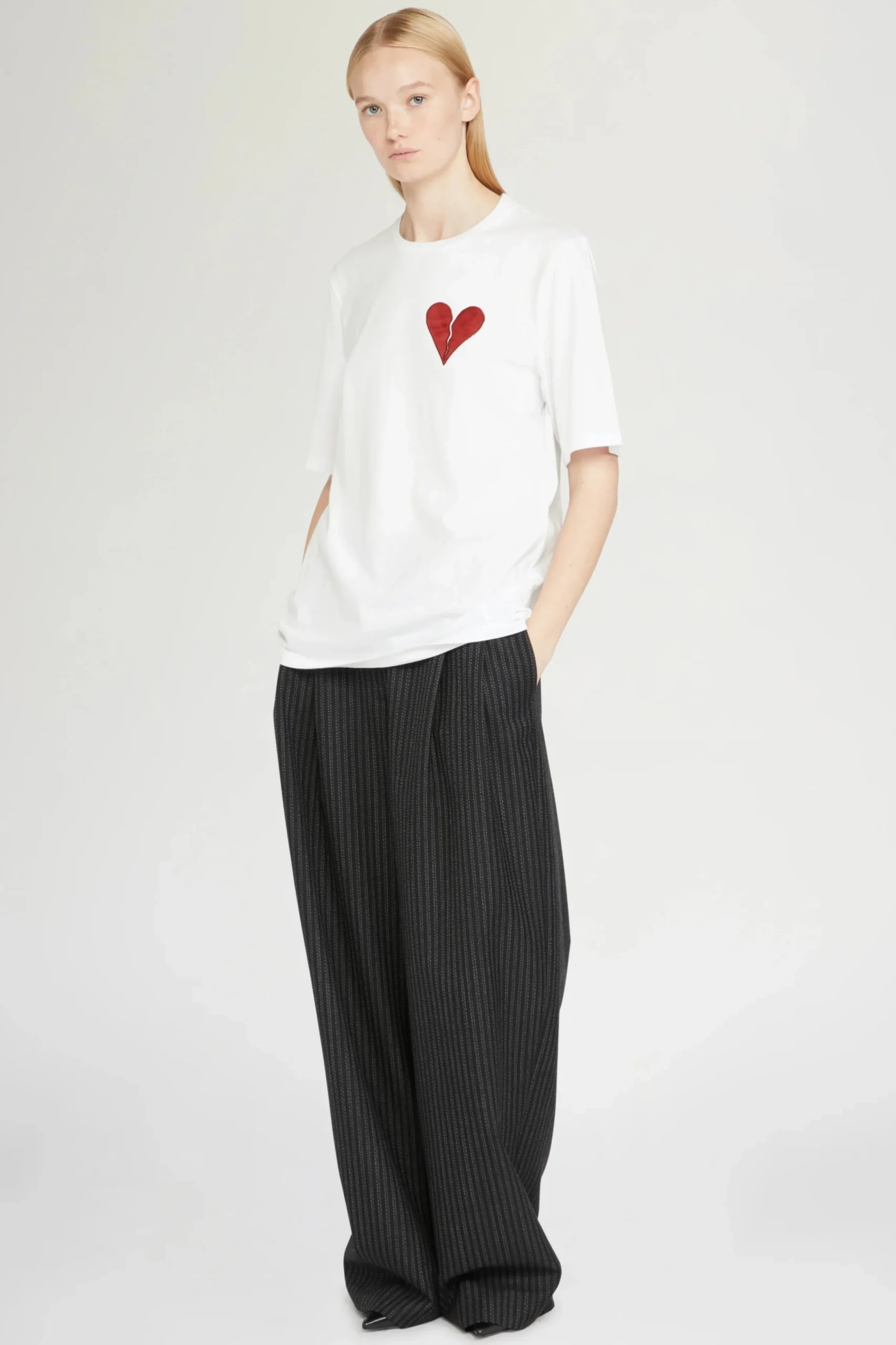 T-shirt Cuore Spezzato Bianca