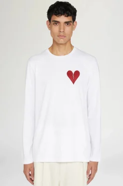 T-shirt Cuore Spezzato Lunga Bianca